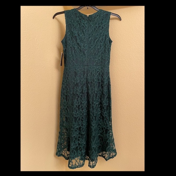 " Hunter Green” Lace Dress, size 6 - Picture 3 of 7